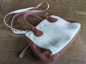 【バッグ修理】濱野皮革工藝バッグの傷補修、染め直し、内袋交換