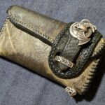 補修前の象革の財布