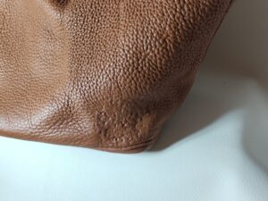 補修後のエルメスのバッグ ピコタンのコーナー部分