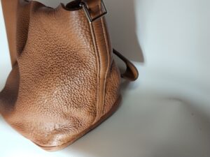 補修後のエルメスのバッグピコタンのサイド部分