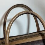 補修前のバッグ持ち手の黒ずみ