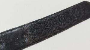 補修前のダンヒルのベルトの劣化状態