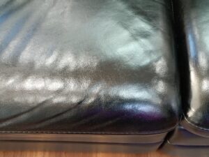 剥がれ修理後の電動ソファ座面