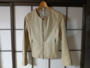 修理後のレザージャケット