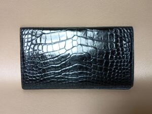 修理後のエルメス フレミング クロコダイルレザー長財布