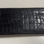 修理前のクロコダイルレザーの長財布